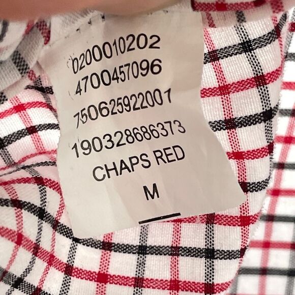 Chaps Check Plaid Men’s Long Sleeve Button Down Shirt Size Medium - Picture 7 of 7